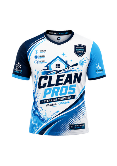 Custom cleaning sevices sublimation jersey