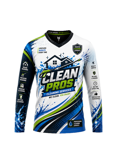 Custom cleaning services sublimation jersey