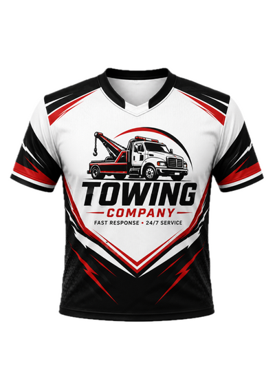Custom towing company sublimation jersey